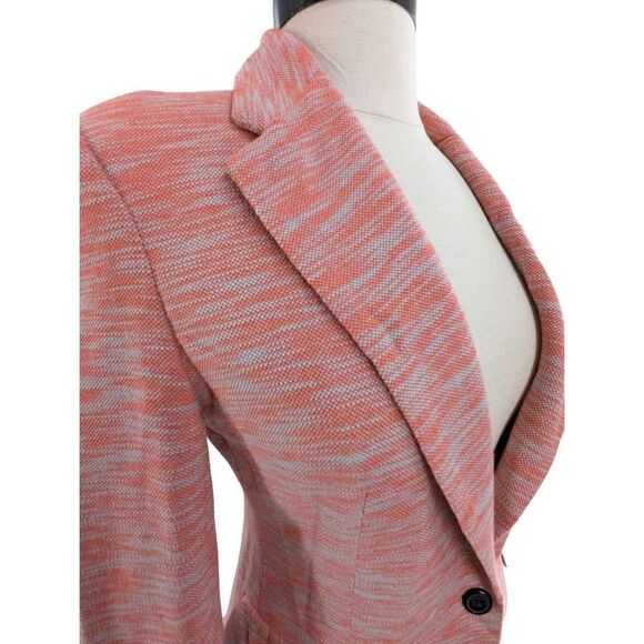 Cartonnier Women's Orange and Light Blue Printed Blazer Size Small - Picture 5 of 15